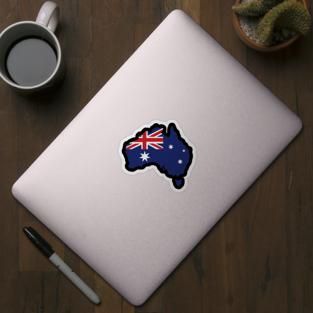 Australia map flag by Designzz